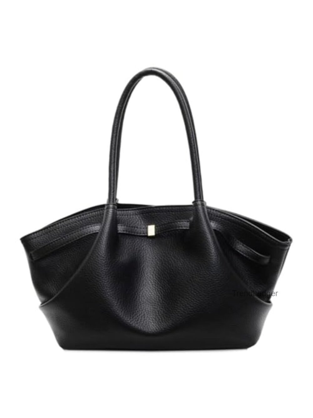 MYSNKU PU Leather Tote Shoulder Bag Large Capacity Trapezoid